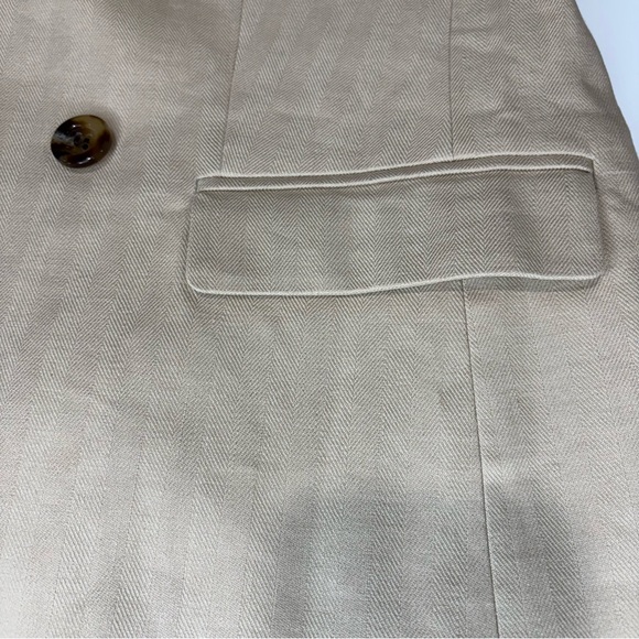Vintage Ann Taylor Jacket Cream Linen 2 - Picture 8 of 12